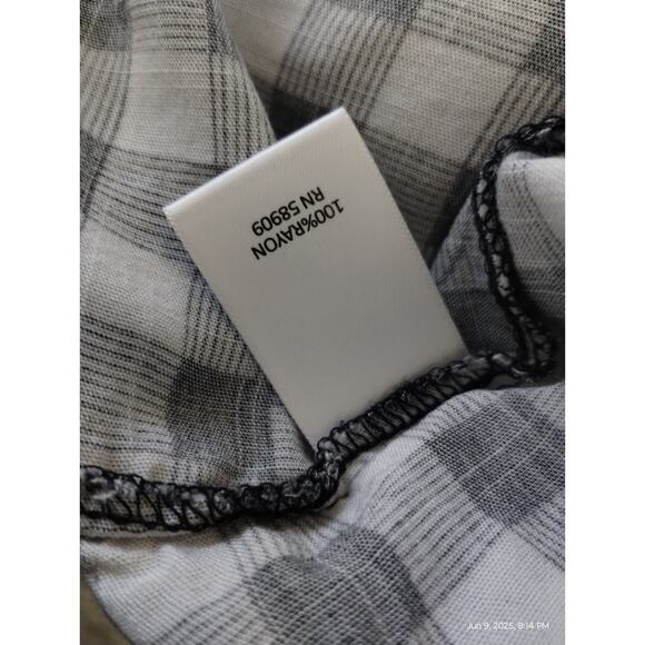 Allison Daley Womens Gingham Floral Front Tie Cottagecore Boho Peasant Top sz 3X - Picture 15 of 16